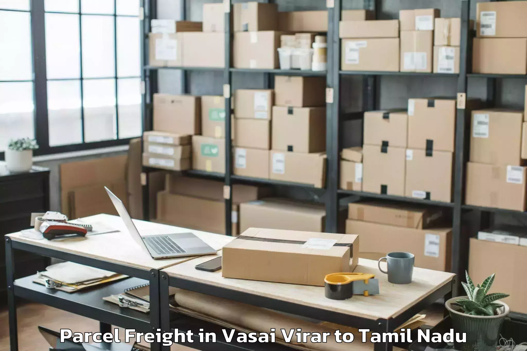 Book Vasai Virar to Valangaiman Parcel Freight Online